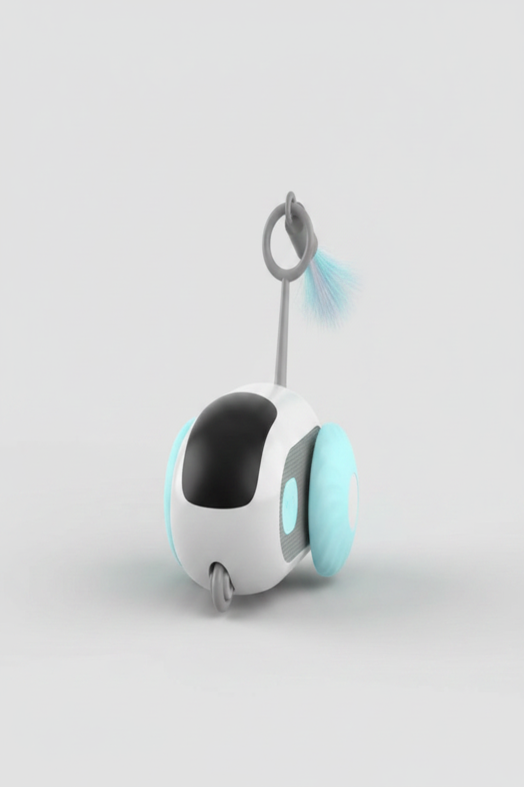 "Blue smart interactive cat toy car with automatic obstacle avoidance"