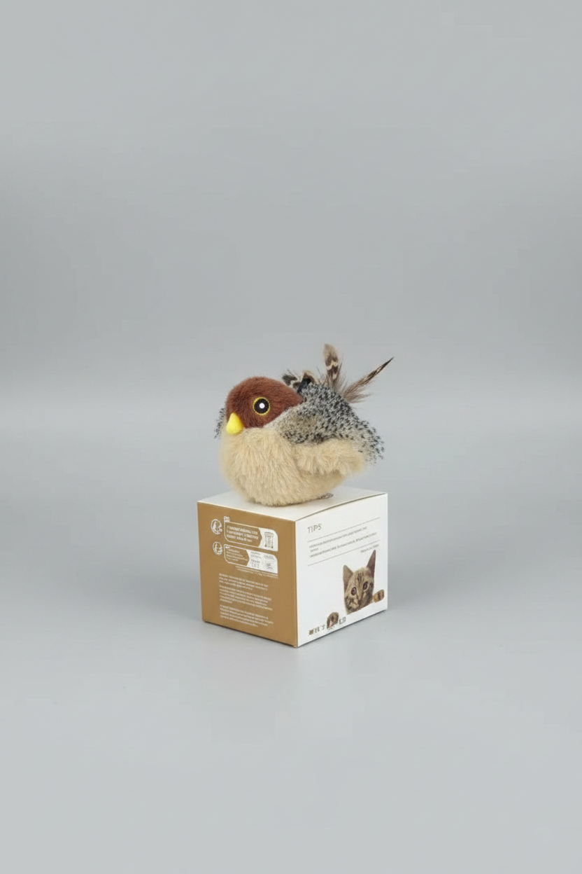 Flapping Bird Cat Toy – Moving Wings & Real Bird Sounds