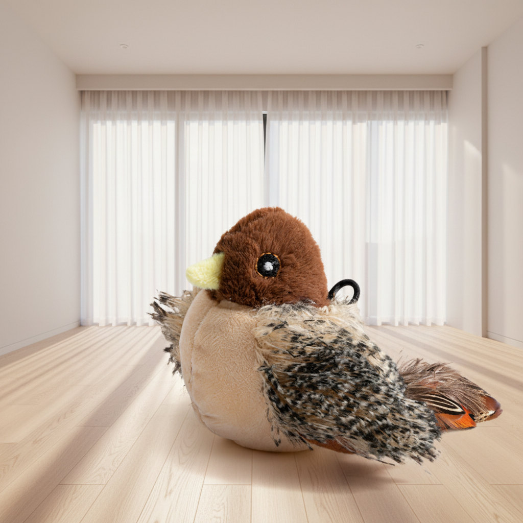Flapping Bird Cat Toy – Moving Wings & Real Bird Sounds