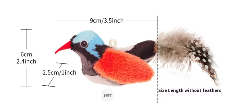 Bird Simulation Cat Toy – Motorized with Realistic Chirping Sounds for Indoor Cats