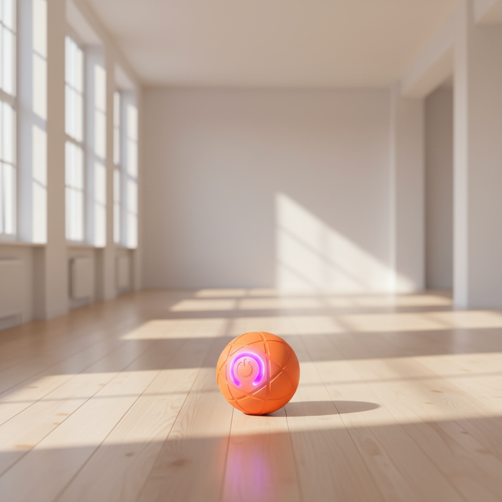 "Wear-resistant smart pet teaser toy in orange"