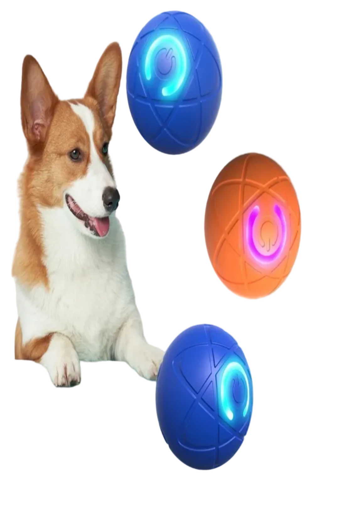 Blue and orange interactive toy